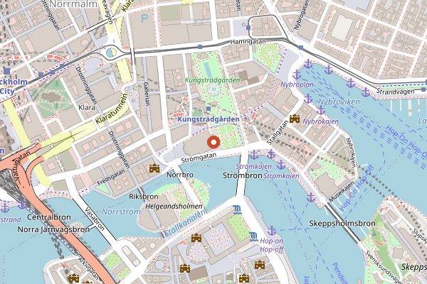Map showing Operakällaren in Stockholm