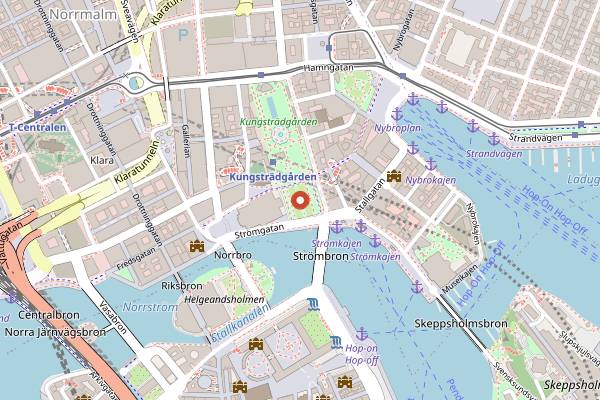 Map showing Operakällarens Bakficka in Stockholm