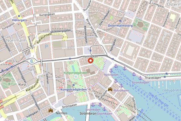 Map showing Berns in Stockholm