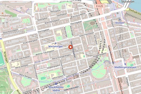 Map showing Side Track in Stockholm