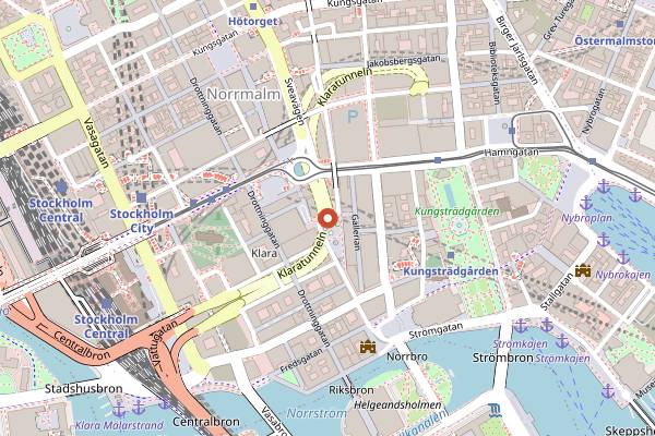 Map showing TAK Rooftop in Stockholm
