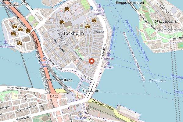 Map showing Den Gyldene Freden in Stockholm