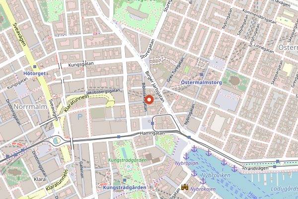 Map showing Prinsen in Stockholm
