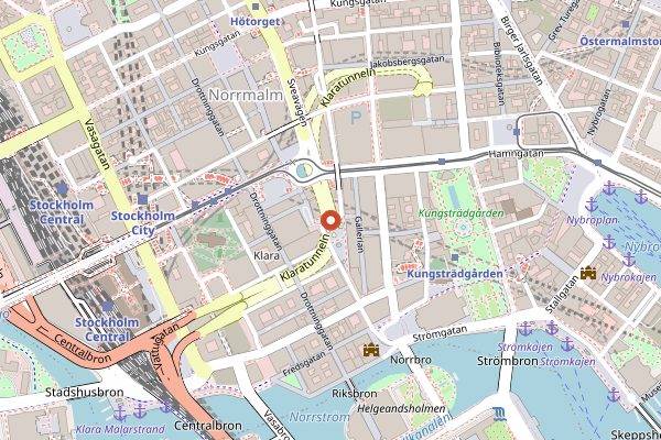 Map showing TAK in Stockholm