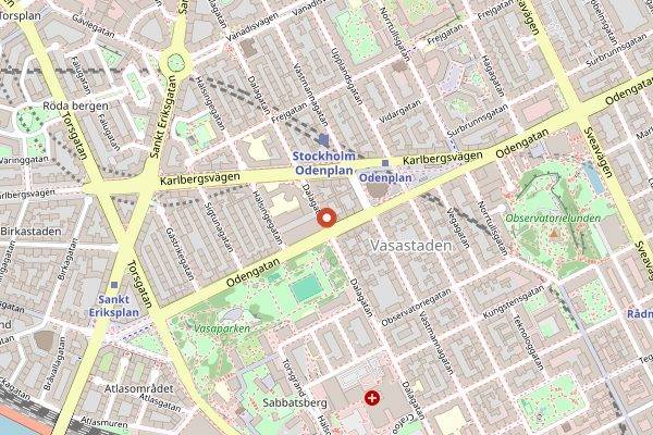 Map showing Tennstopet in Stockholm