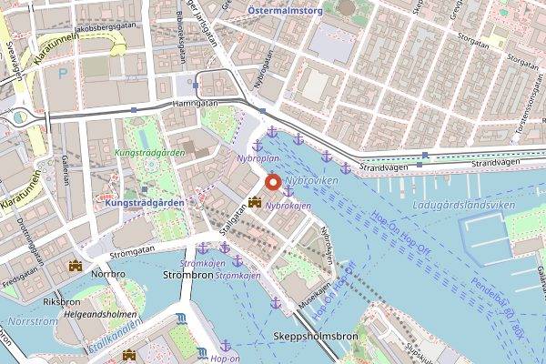 Map showing Wedholms Fisk in Stockholm