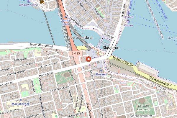 Map showing Nystekt Strömming in Stockholm