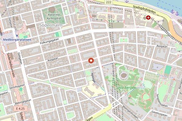 Map showing Tahrir in Stockholm