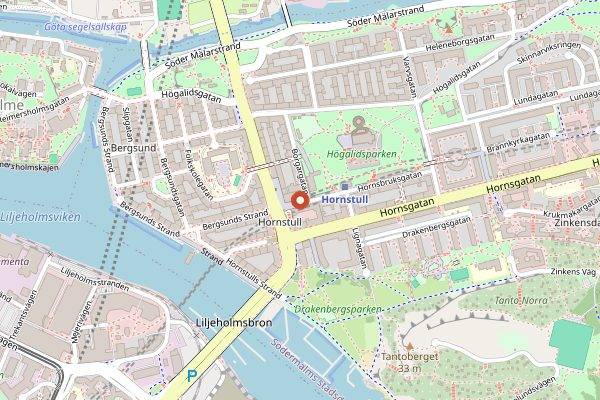 Map showing Tjoget in Stockholm