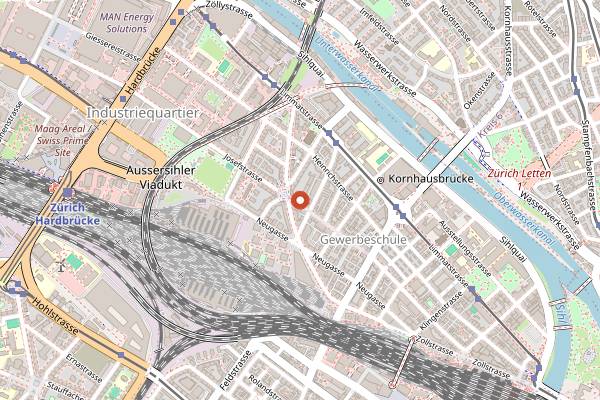 Map showing MAME Josef in Zurich