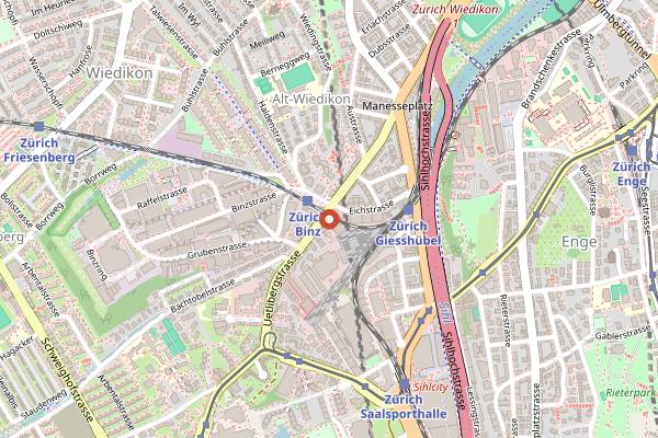 Map showing MAME Roastery in Zurich