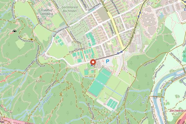 Map showing Knabenschiessen in Zurich