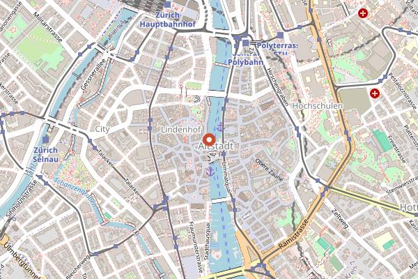 Map showing Ristorante Ornellaia in Zurich