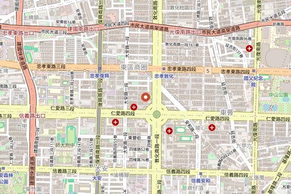Map showing Le Gout Patisserie in Taipei