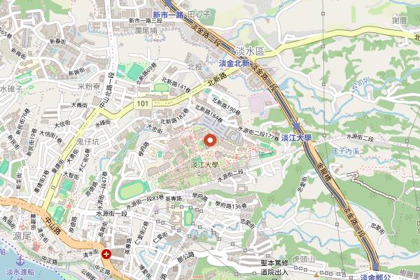 Map showing SunnyHills Taipei Minsheng in Taipei