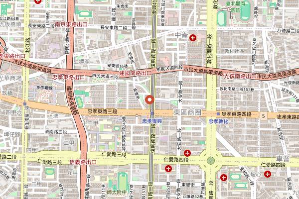 Map showing AHA Saloon in Taipei