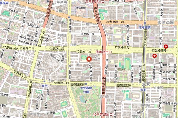 Map showing Fourplay Cuisine in Taipei