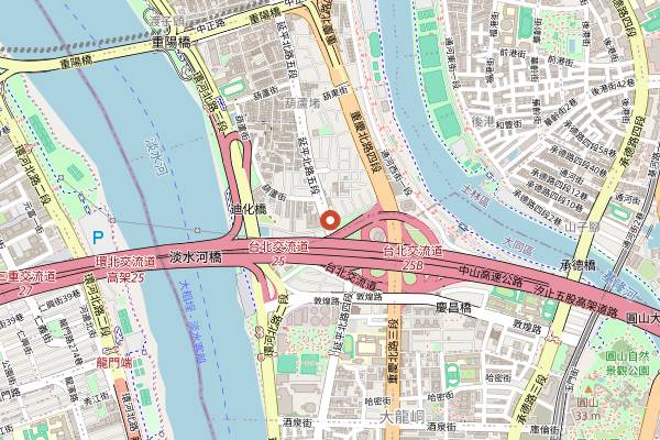 Map showing Jim and Dad's Brewing Company in Taipei