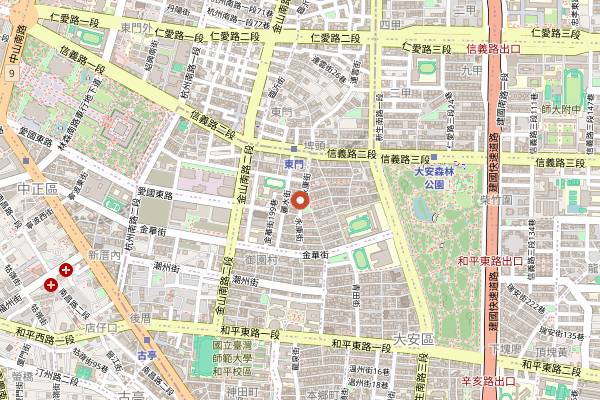 Map showing Zhang Men Brewing Yongkang in Taipei