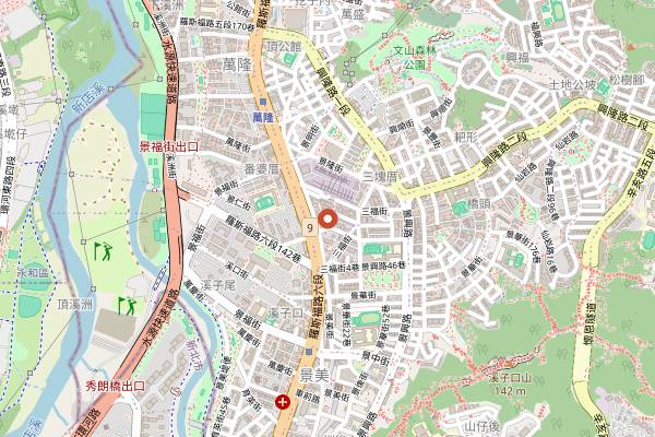 Map showing Jin Feng Lu Rou Fan in Taipei