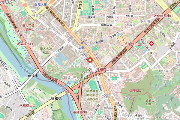 Map showing Lan Jia Gua Bao in Taipei