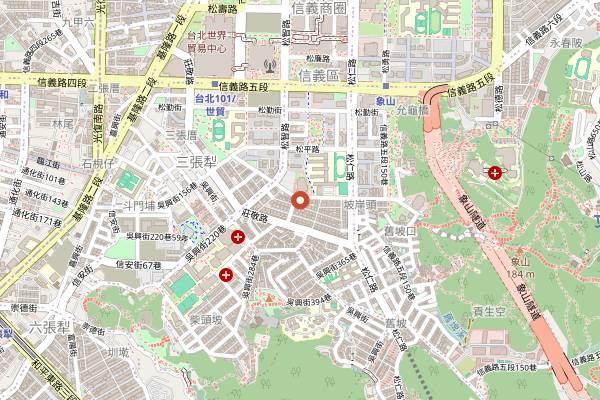 Map showing Spring in Taipei