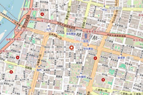 Map showing Liu Shan Dong Beef Noodles in Taipei