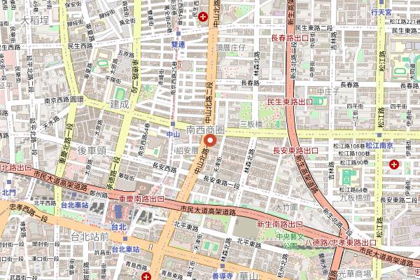Map showing Ming Fu in Taipei