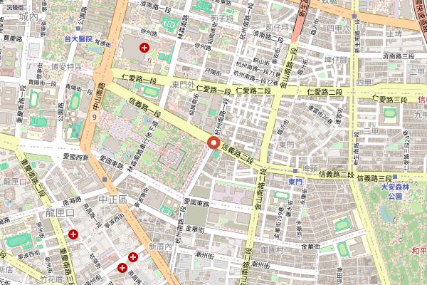 Map showing Rong Rong Yuan in Taipei
