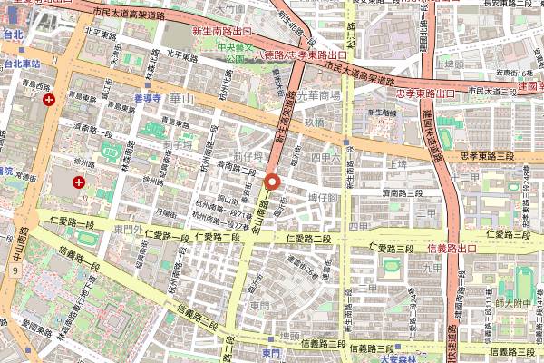 Map showing Yong Kang Beef Noodle in Taipei