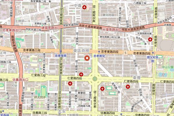 Map showing INK Coffee Roastery in Taipei