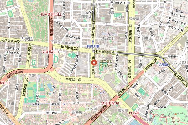 Map showing Rufous Coffee in Taipei