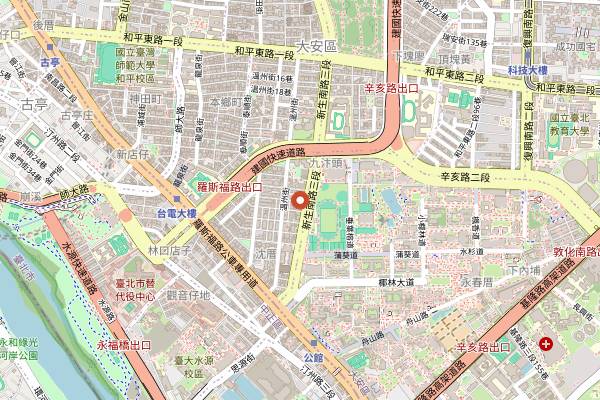Map showing Mianto in Taipei