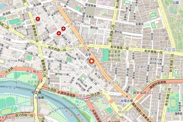Map showing Ooh Cha Cha in Taipei