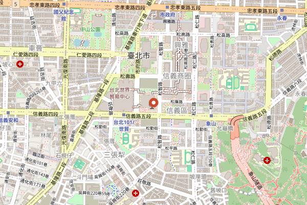 Map showing 85TD in Taipei
