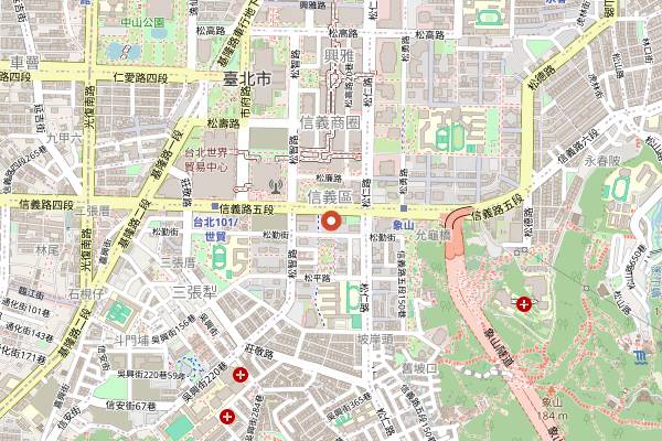 Map showing EMBERS in Taipei