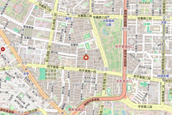 Map showing Qing Tian 76 in Taipei