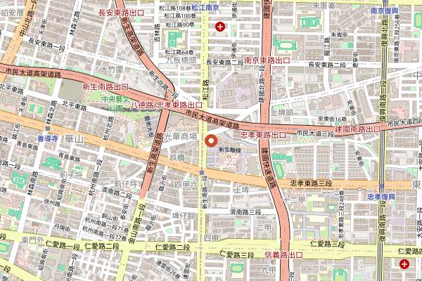 Map showing Wisteria Tea House in Taipei