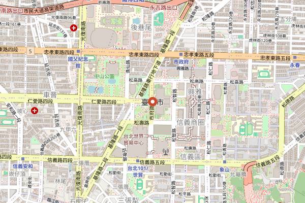 Map showing Le Palais in Taipei