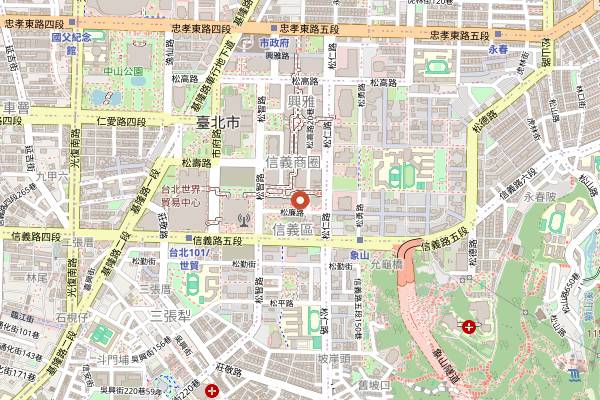 Map showing MiraWan Eatery in Taipei