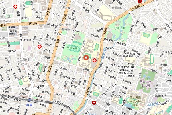 Map showing Mountain and Sea House in Taipei