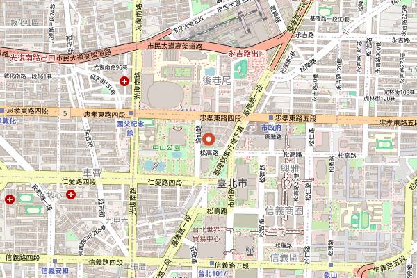 Map showing Justin's Wine & Bistro in Taipei