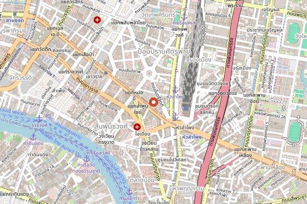 Map showing Teens of Thailand in Bangkok