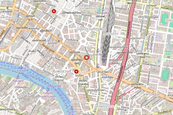 Map showing Tep Bar in Bangkok