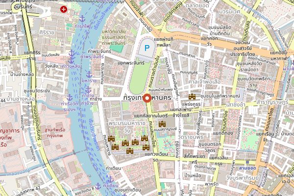 Map showing Chit Beer Koh Kret in Bangkok
