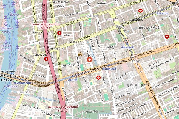Map showing Luka Cafe in Bangkok