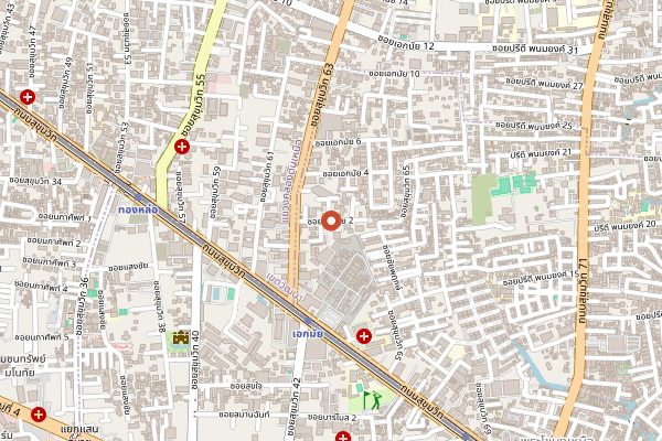 Map showing Ink and Lion Cafe in Bangkok
