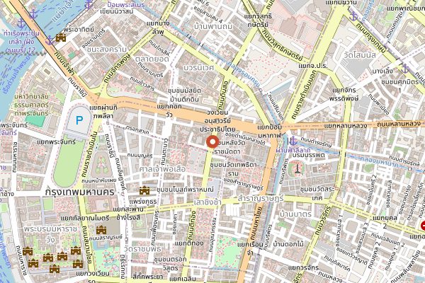 Map showing Krua Apsorn Dinso in Bangkok