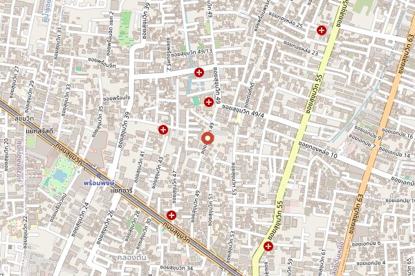 Map showing Pacamara Boutique Coffee Roasters in Bangkok