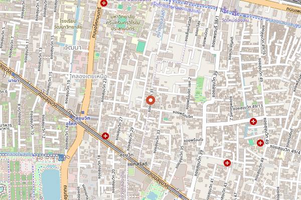 Map showing PAGA Microroastery in Bangkok